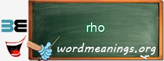 WordMeaning blackboard for rho